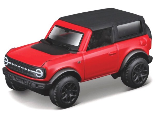 Ford Bronco Wildtrak 2021 Rood/Zwart - 1:64