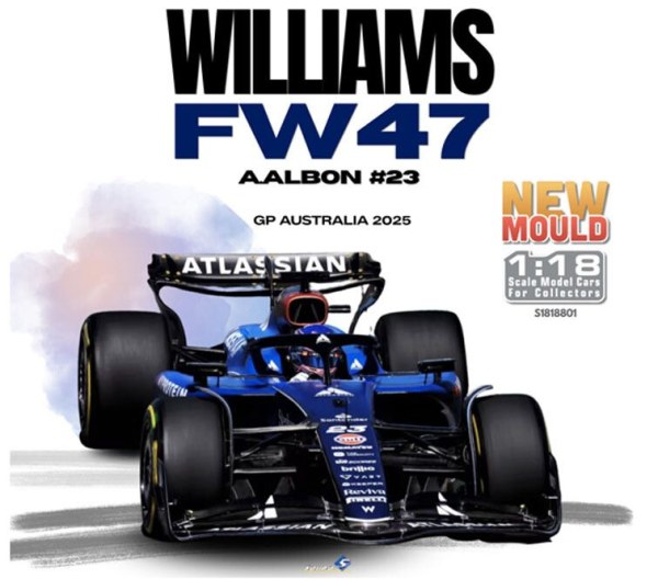Williams FW47 F1 Team No.23 Australia GP 2025 A. Albon - 1:18