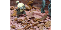 Bloembakken terracotta - 1:18